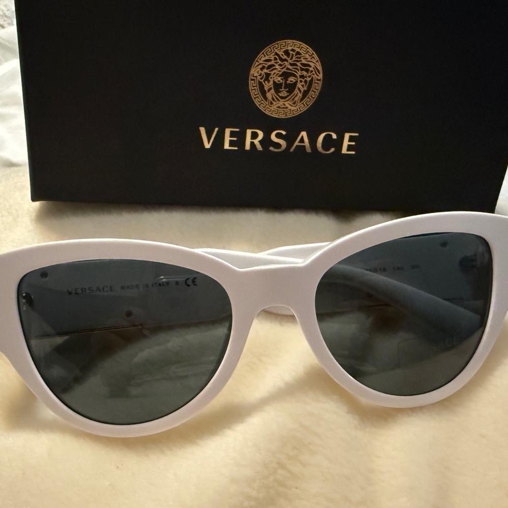Versace White and Black Sunglasses